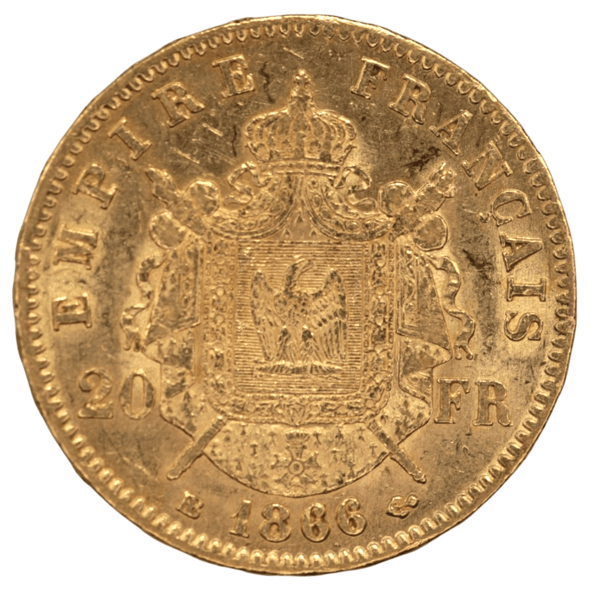 フランス 20フラン金貨 1866年 ストラスブール鋳 ナポレオン3世 - NJ BUYER'S MARKETPLACE