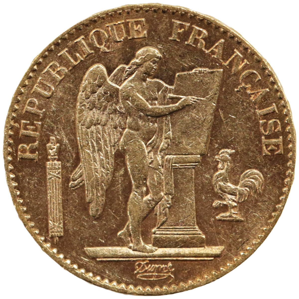 フランス 20フラン金貨 1891年 パリ鋳 法の天使 - NJ BUYER'S MARKETPLACE