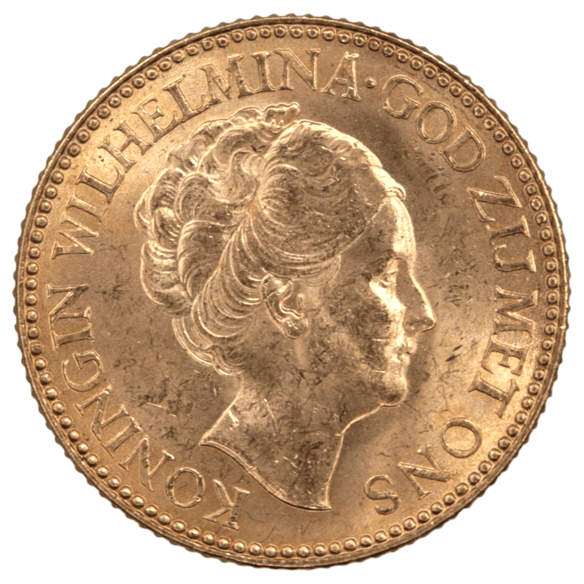 オランダ 10グルテン金貨 1925年 ウィルヘルミナ - NJ BUYER'S MARKETPLACE