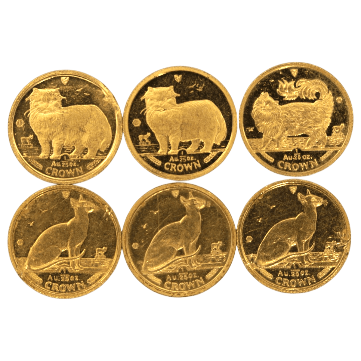 【ジャンク】 マン島 1/25oz 金貨 キャット 6枚セット - NJ BUYER'S MARKETPLACE