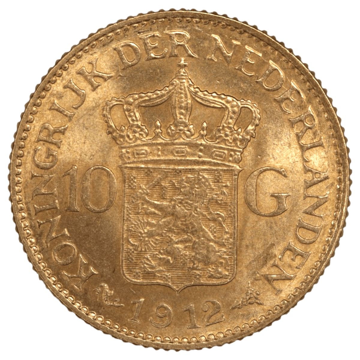 オランダ 10グルテン金貨 1912年 ウィルヘルミナ - NJ BUYER'S MARKETPLACE