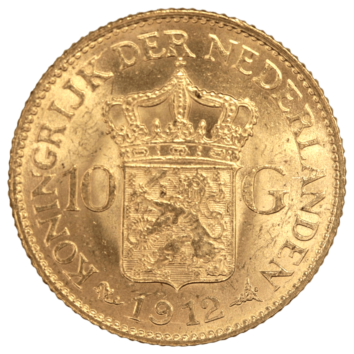オランダ 10グルテン金貨 1912年 ウィルヘルミナ - NJ BUYER'S MARKETPLACE