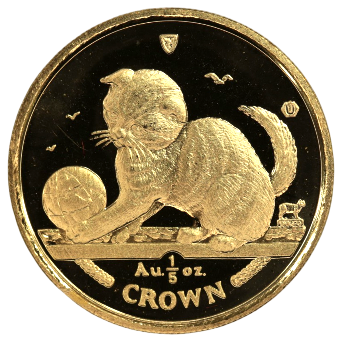 マン島 1/5クラウン金貨 2000年 スコティッシュフォールド