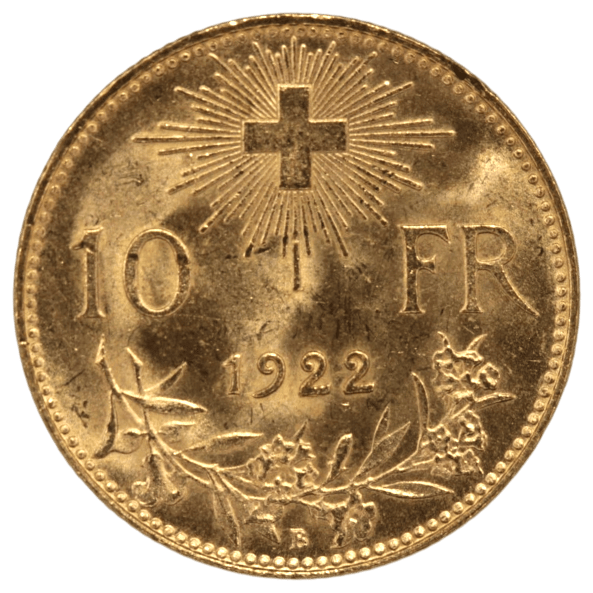 スイス 10フラン金貨 1922年 ヘルヴェティア - NJ BUYER'S MARKETPLACE