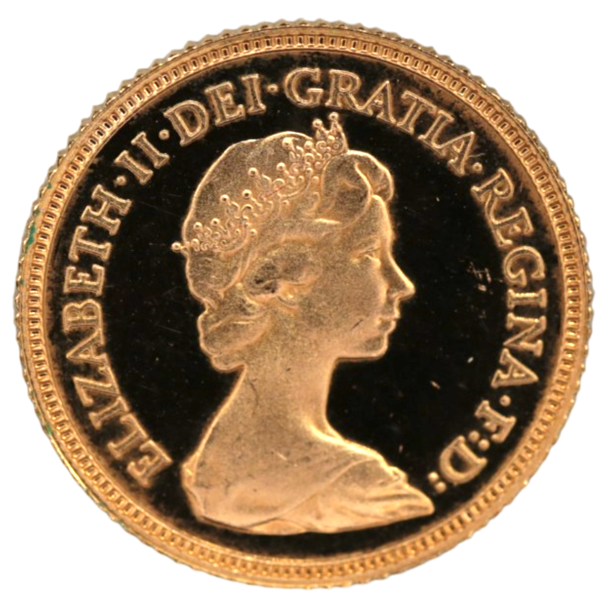 イギリス 1/2ソブリン金貨 1980年 エリザベス2世 プルーフ