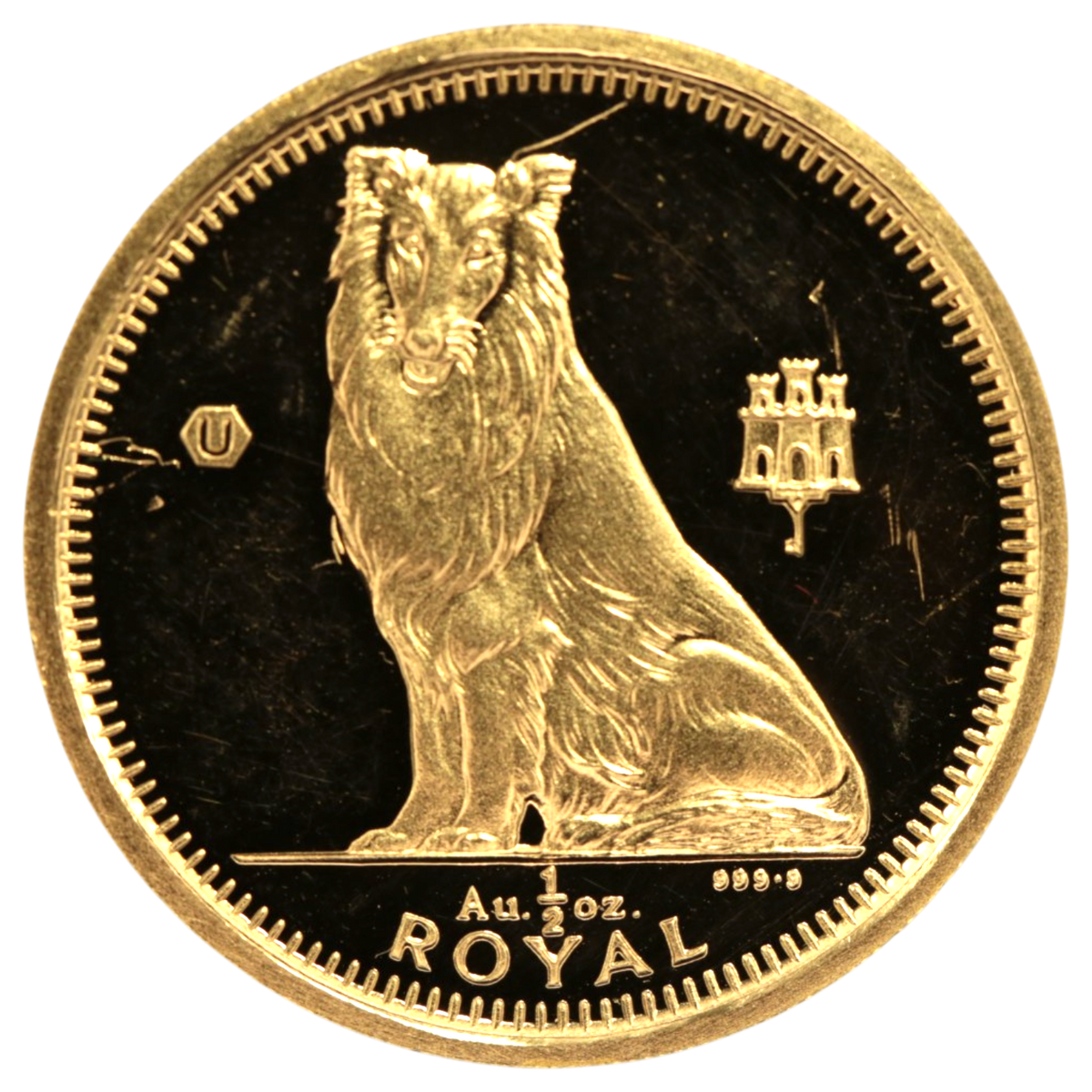 ジブラルタル 1/2ロイヤル金貨 1995年 コリー
