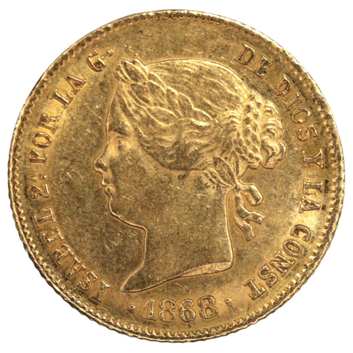 フィリピン 4ペソ金貨 1868年 イサベル2世