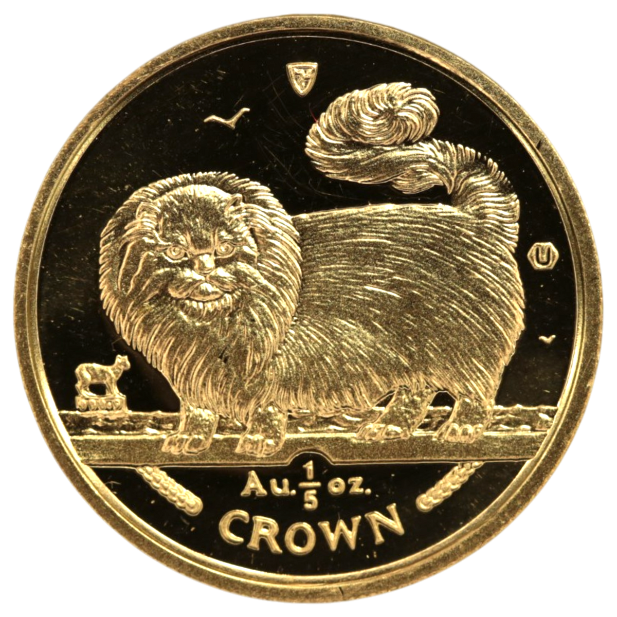 マン島 1/5クラウン金貨 1997年 ロングヘアードスモーク