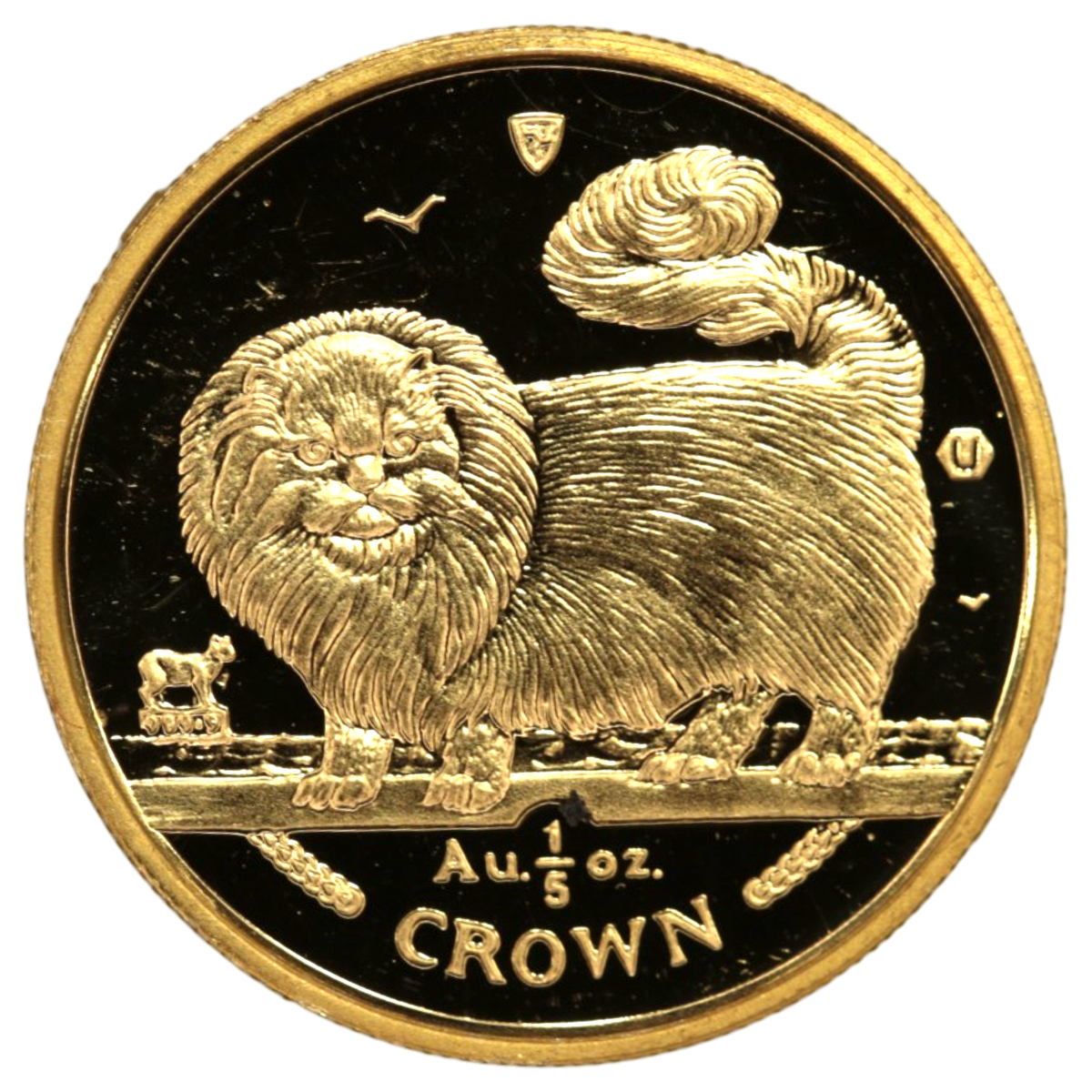 マン島 1/5クラウン金貨 1997年 ロングヘアードスモーク
