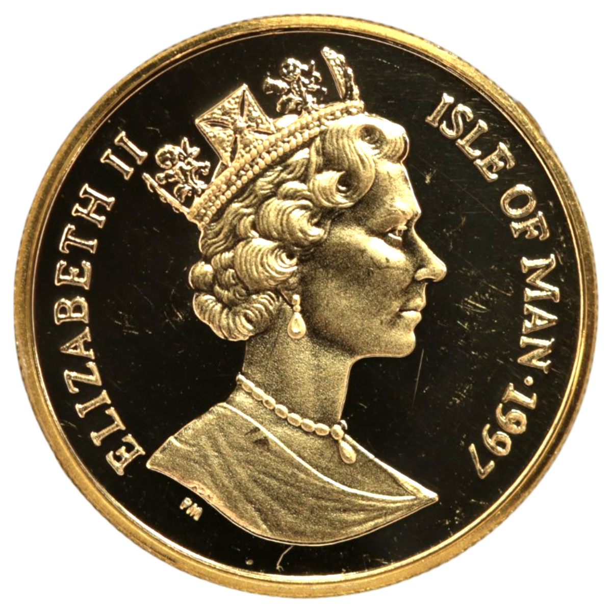 マン島 1/5クラウン金貨 1997年 ロングヘアードスモーク
