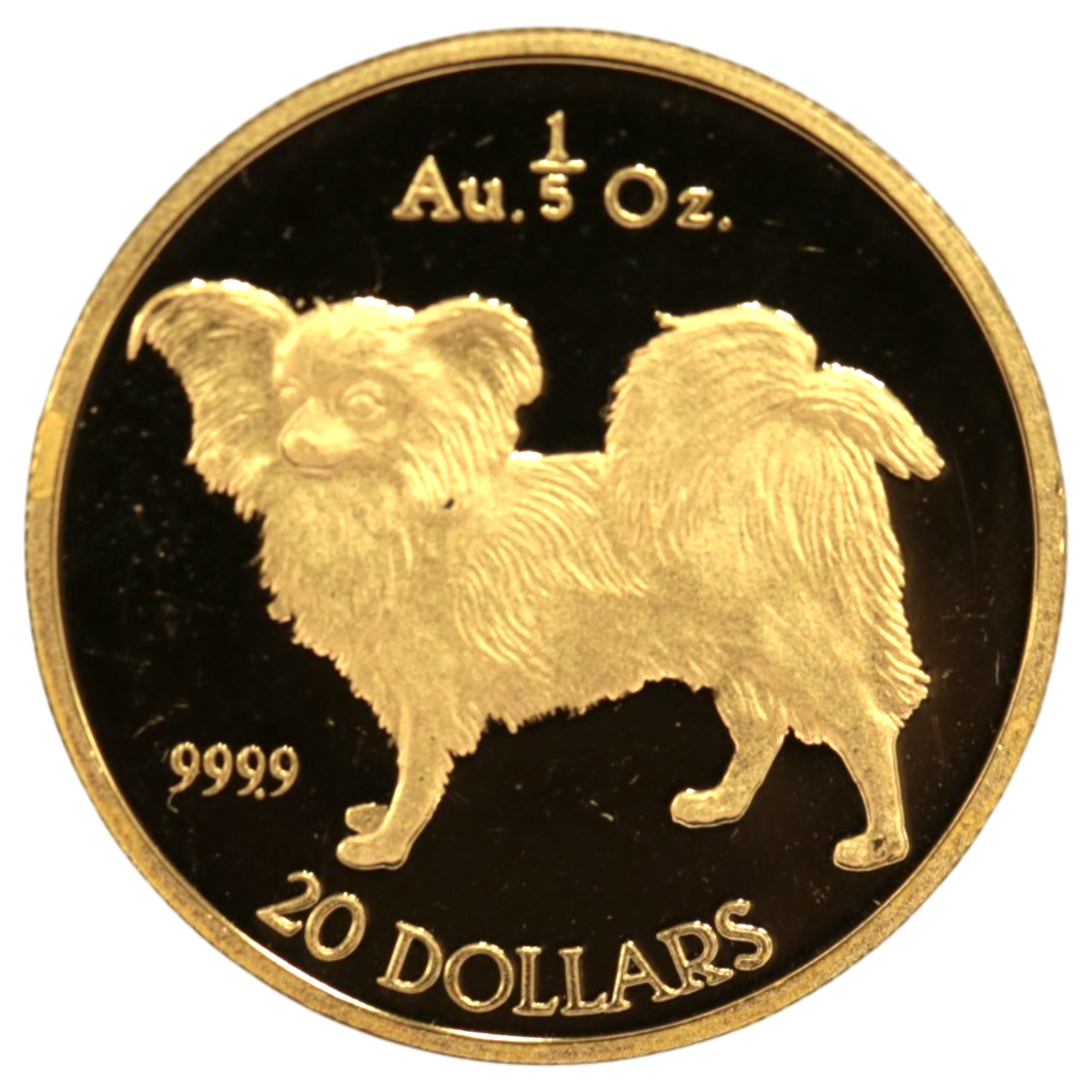 クック島 20ドル金貨 1992年 パピヨン