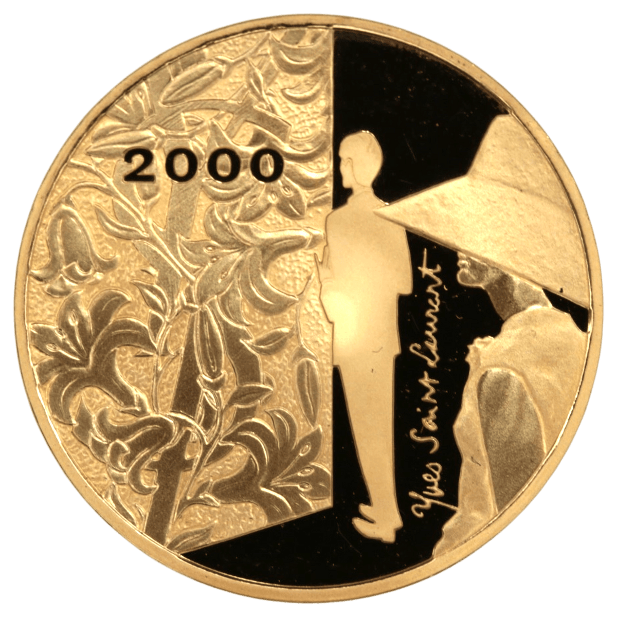 フランス 50フラン金貨 2000年 イヴ・サンローラン - NJ BUYER'S MARKETPLACE