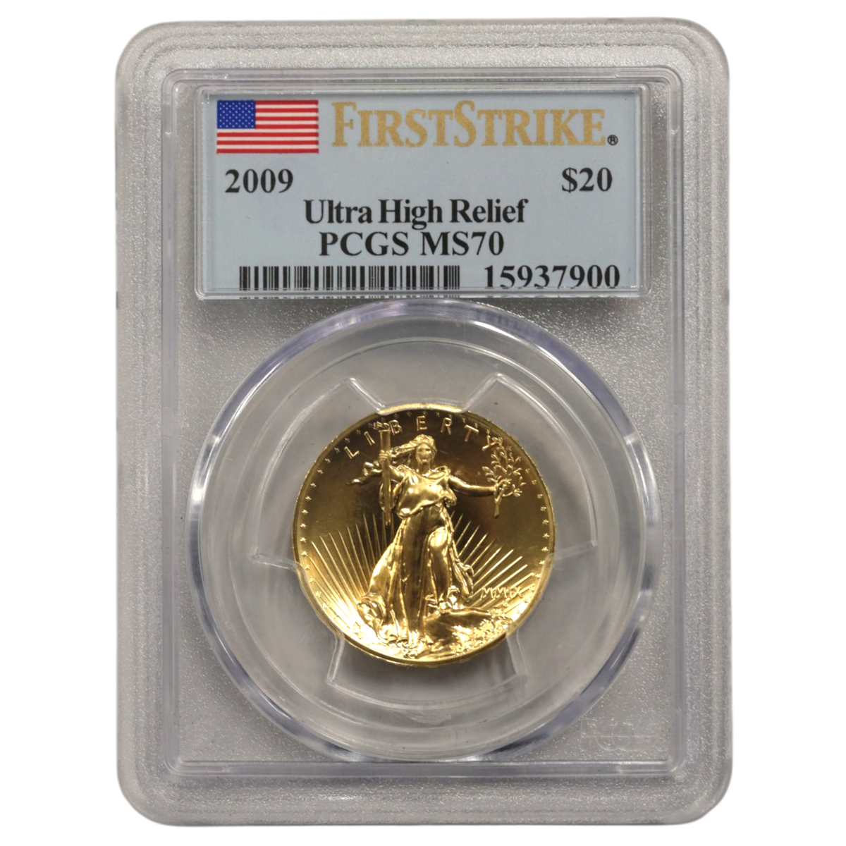 アメリカ 20ドル金貨 2009年 ウルトラハイレリーフ PCGS MS70 FS