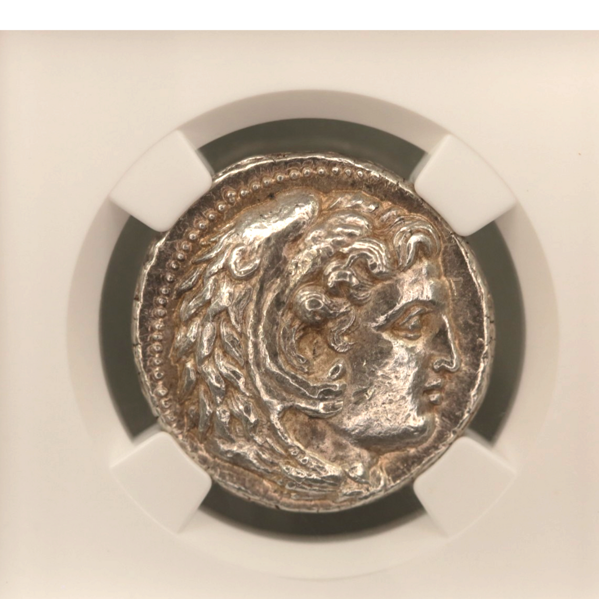 マケドニア テトラドラクマ銀貨 前311～前300年頃 アレクサンドロス大王 NGC AU 5/5 2/5 Fine Style