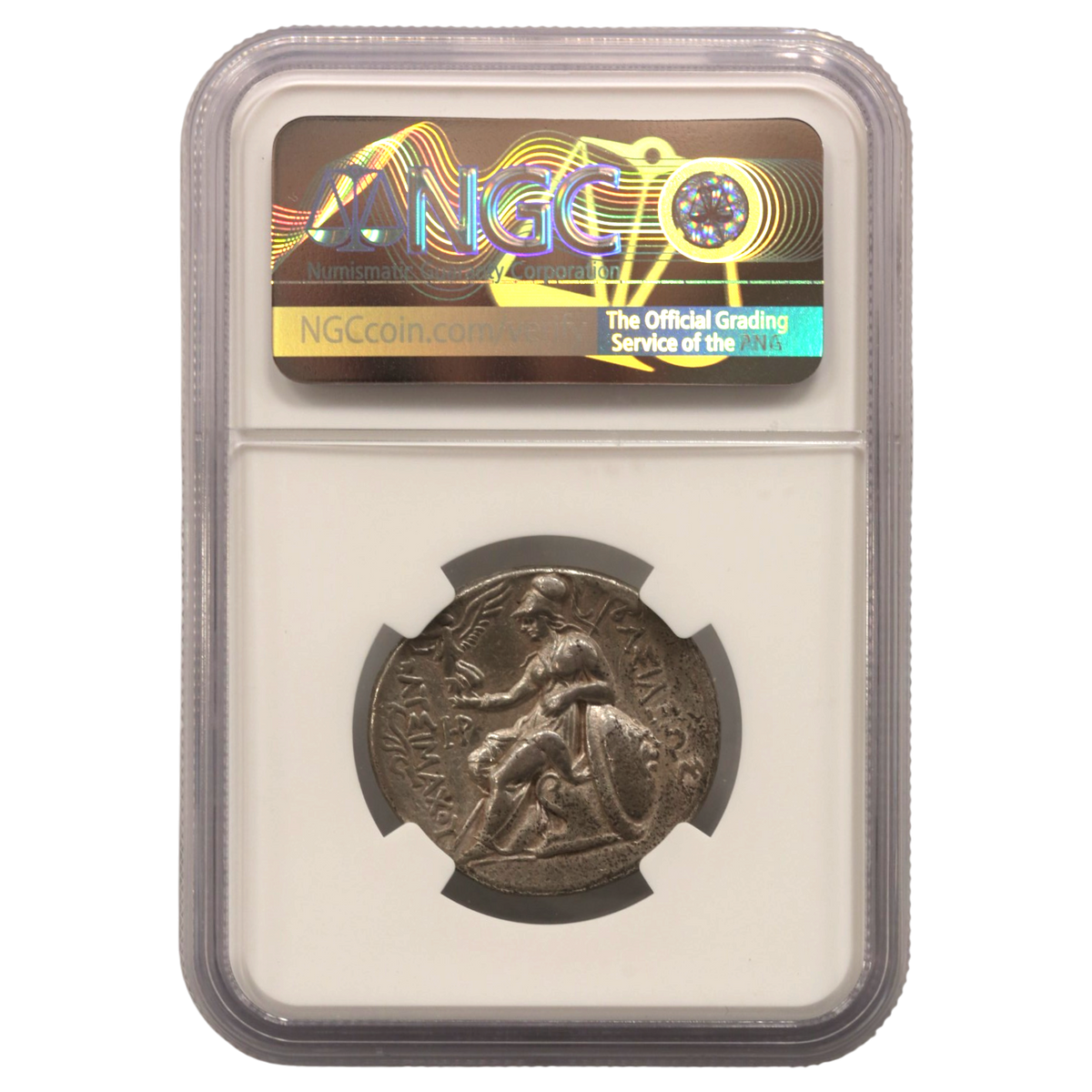 トラキア テトラドラクマ銀貨 前305～前281年 アレクサンドロス大王 NGC Ch-VF 5/5 3/5