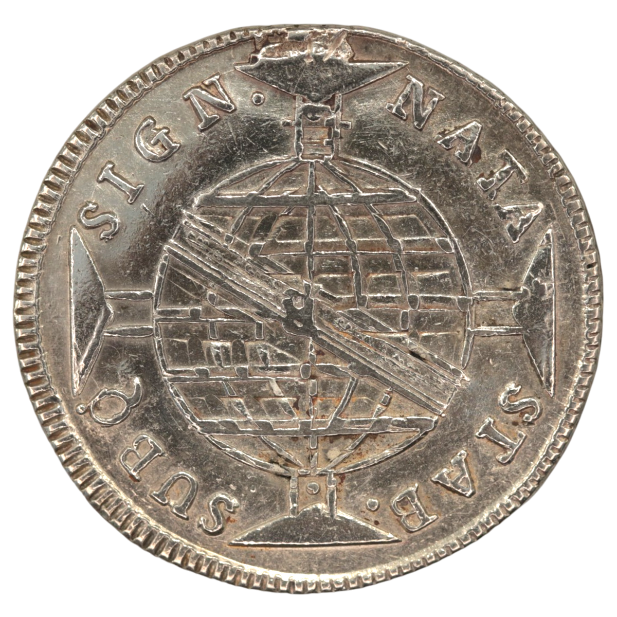ブラジル 960レイス銀貨 1814年