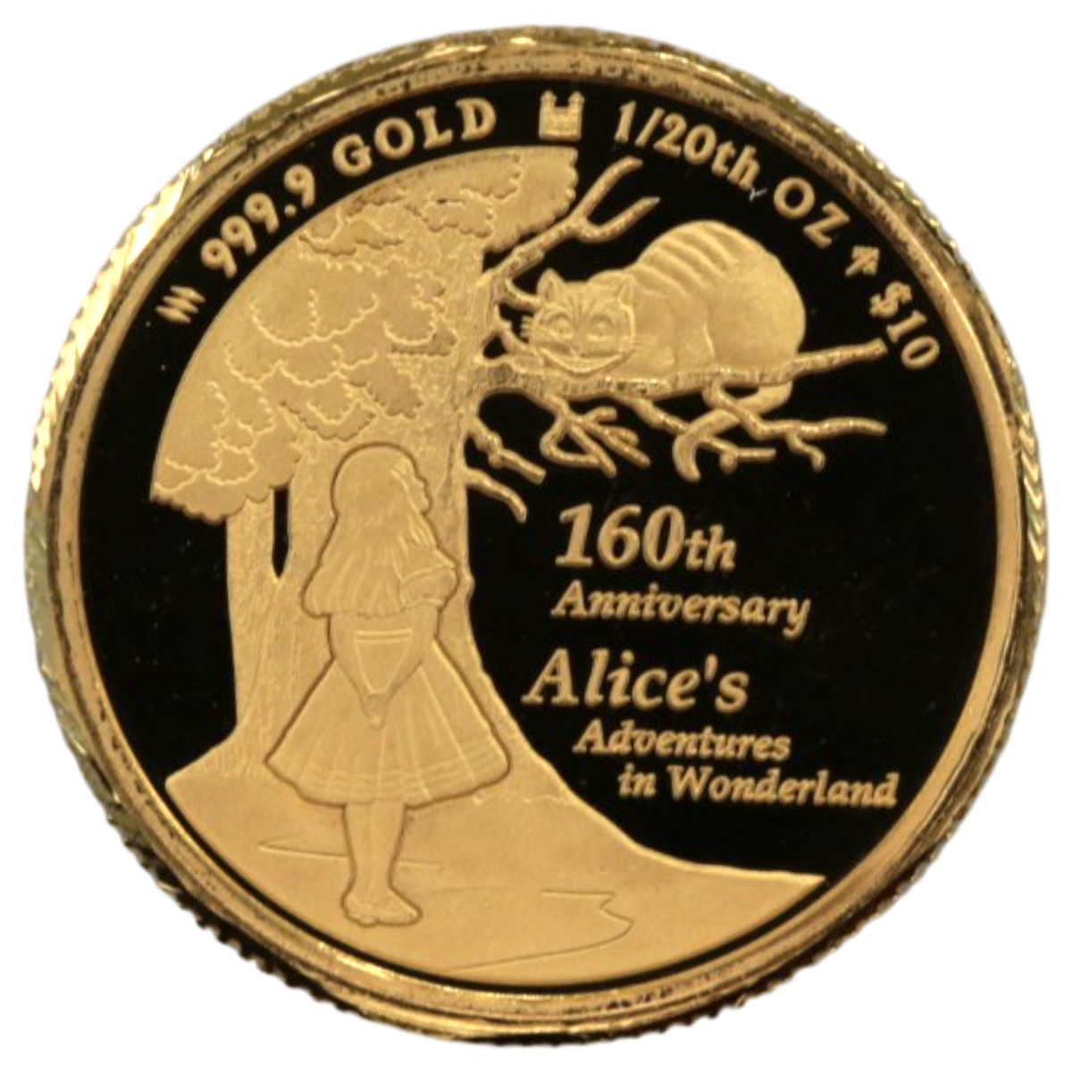 クック島 10ドル金貨 2025年 不思議の国のアリス 誕生160周年