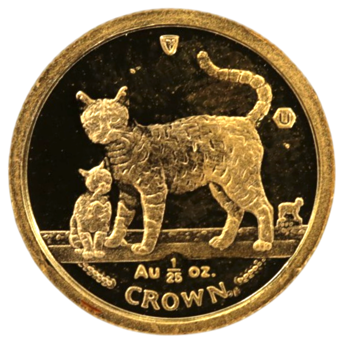 マン島 1/25クラウン金貨 2002年 ベンガル