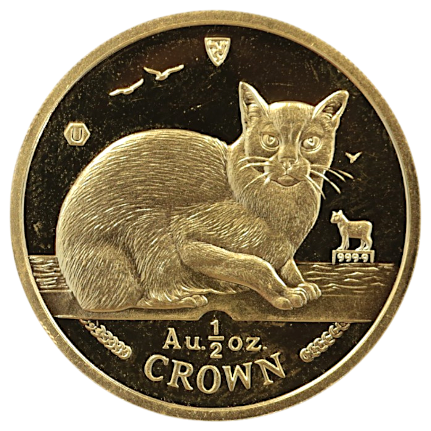 マン島 1/2クラウン金貨 1996年 ポブジョイ鋳 バーミーズ