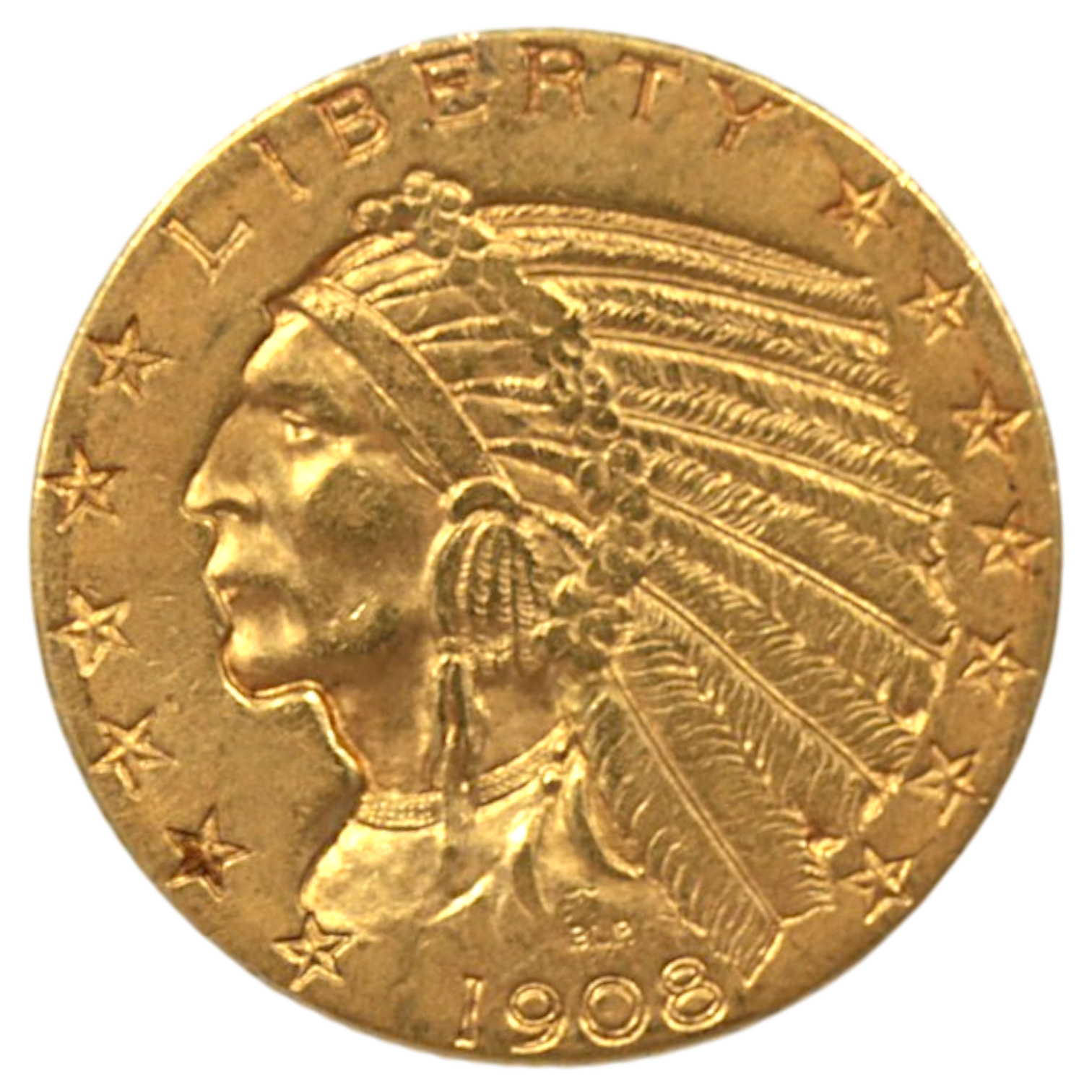 アメリカ 5ドル金貨 1908年 インディアンヘッド