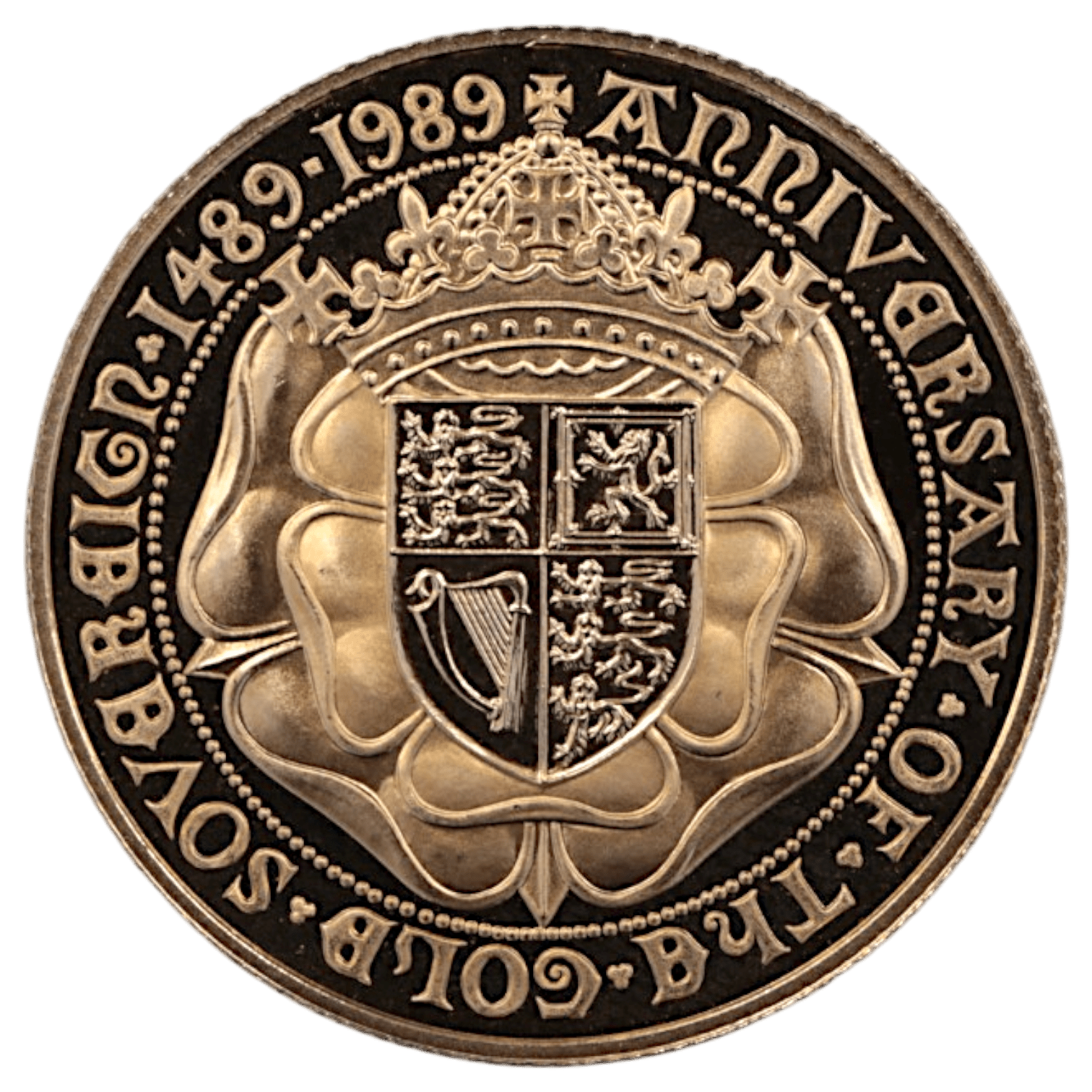 イギリス 2ポンド金貨 1989年 ロンドン鋳 エリザベス2世 ソヴリン発行500周年 - NJ BUYER'S MARKETPLACE