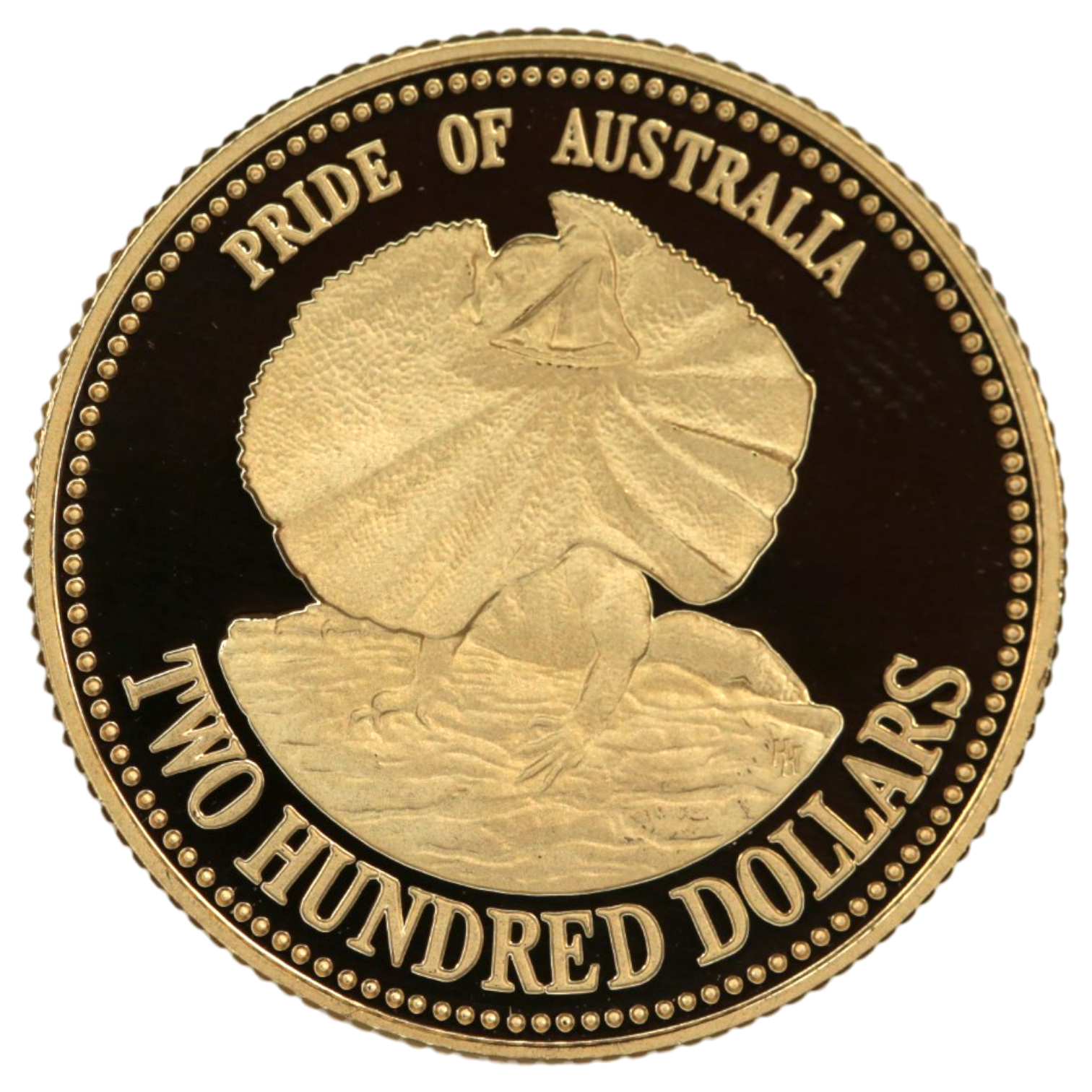 オーストラリア 200ドル金貨 1989年 エリマキトカゲ