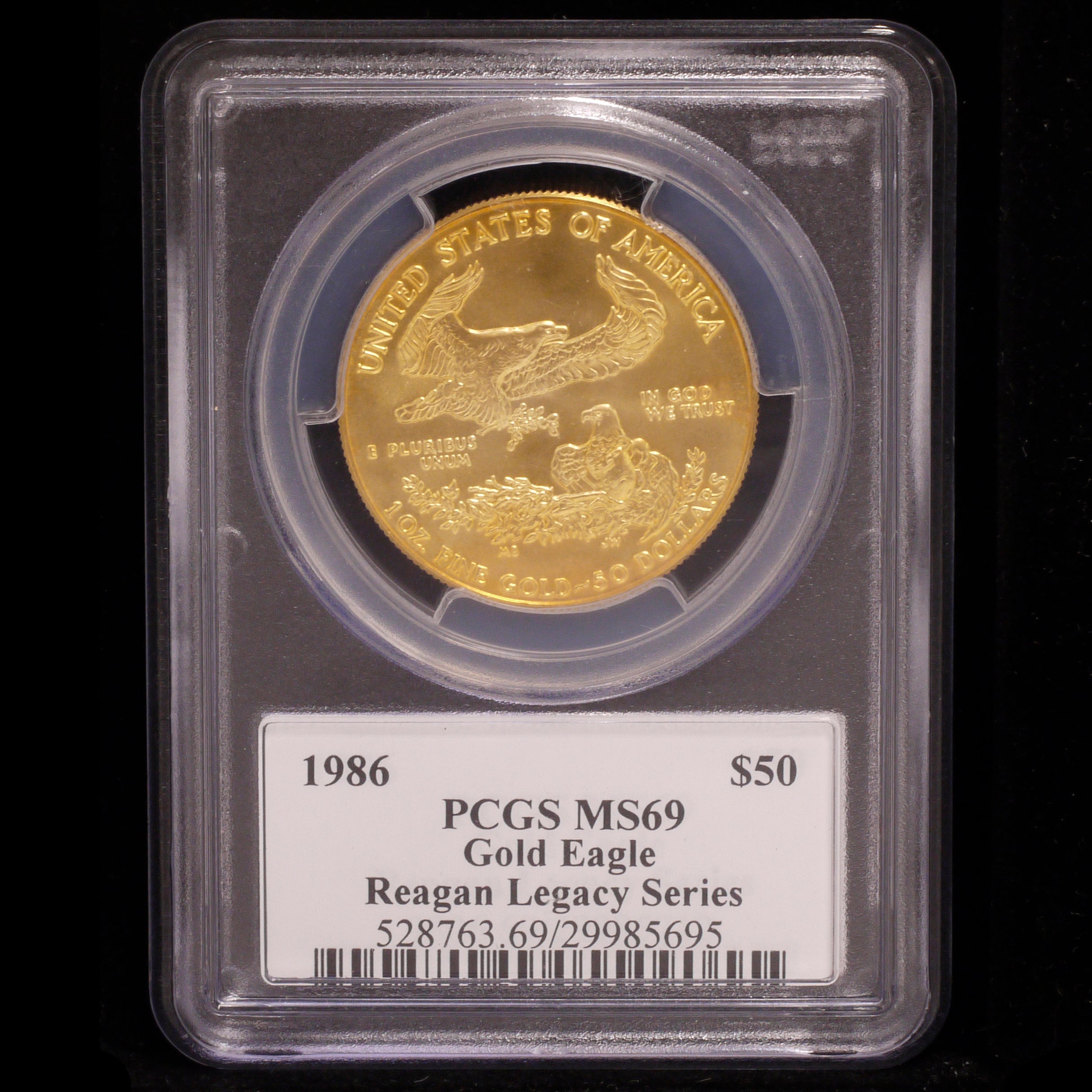 US 50 Gold Coins 1986 Eagle PCGS MS69