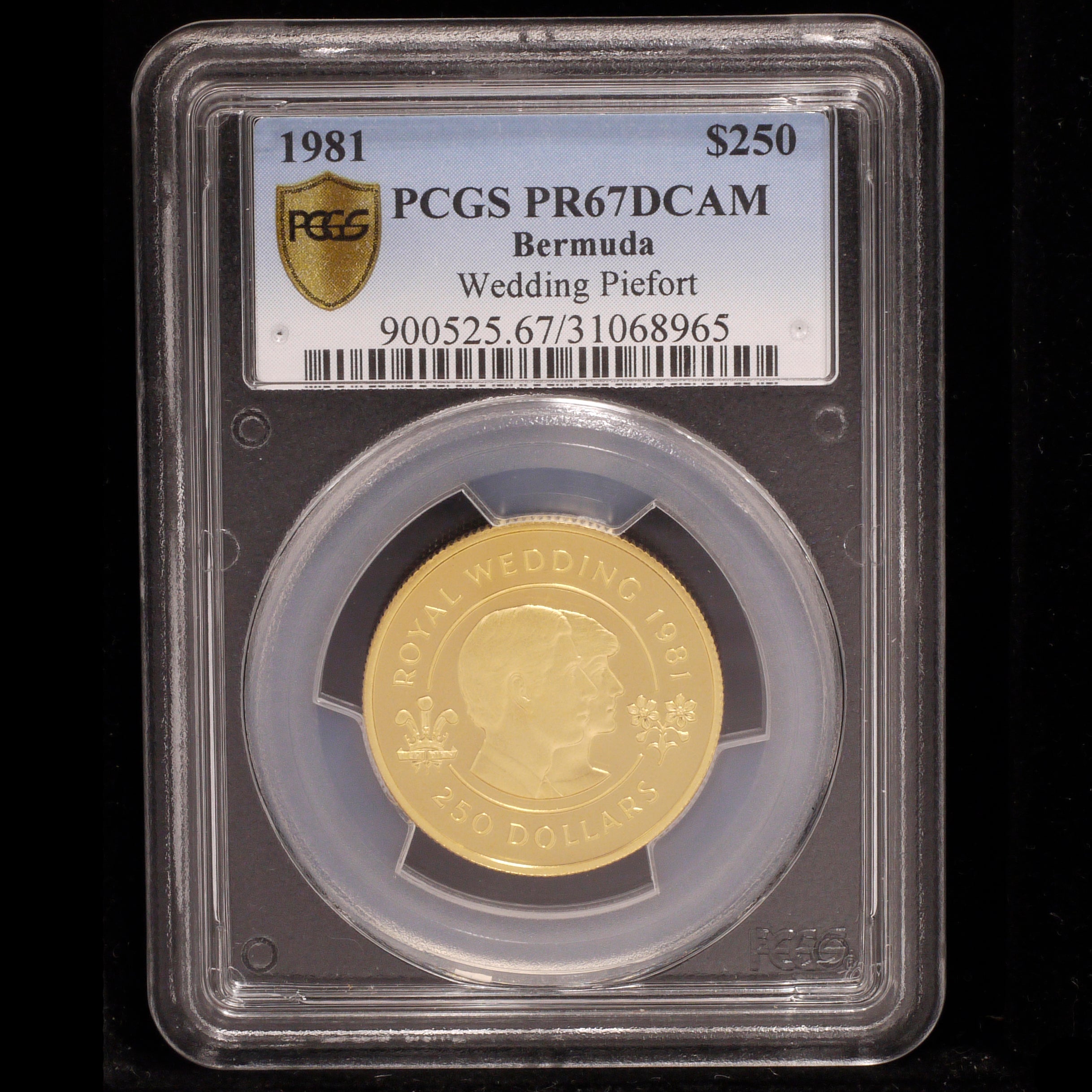 Bermuda 250 Gold coins 1981 Charles & Diana PCGS PR67 Deep Cameo