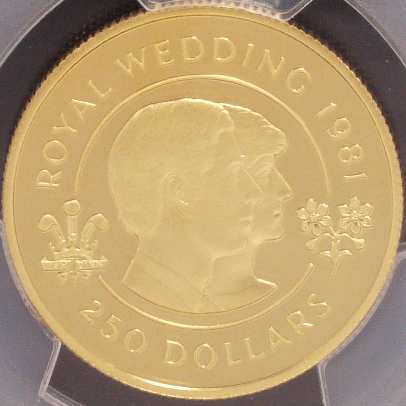 Bermuda 250 Gold coins 1981 Charles & Diana PCGS PR67 Deep Cameo