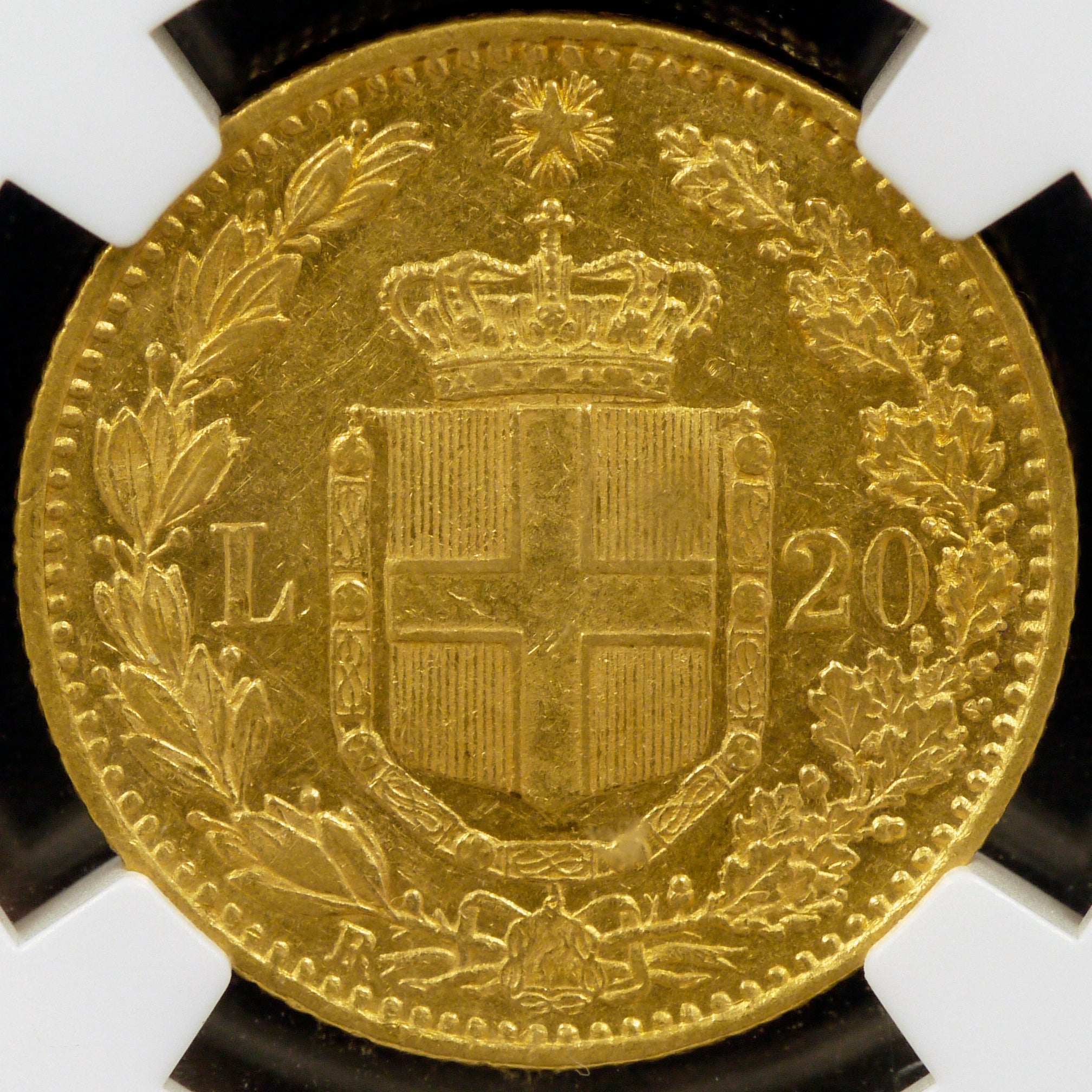 Italy 20 Rile Gold Coins 1882 Umbert I