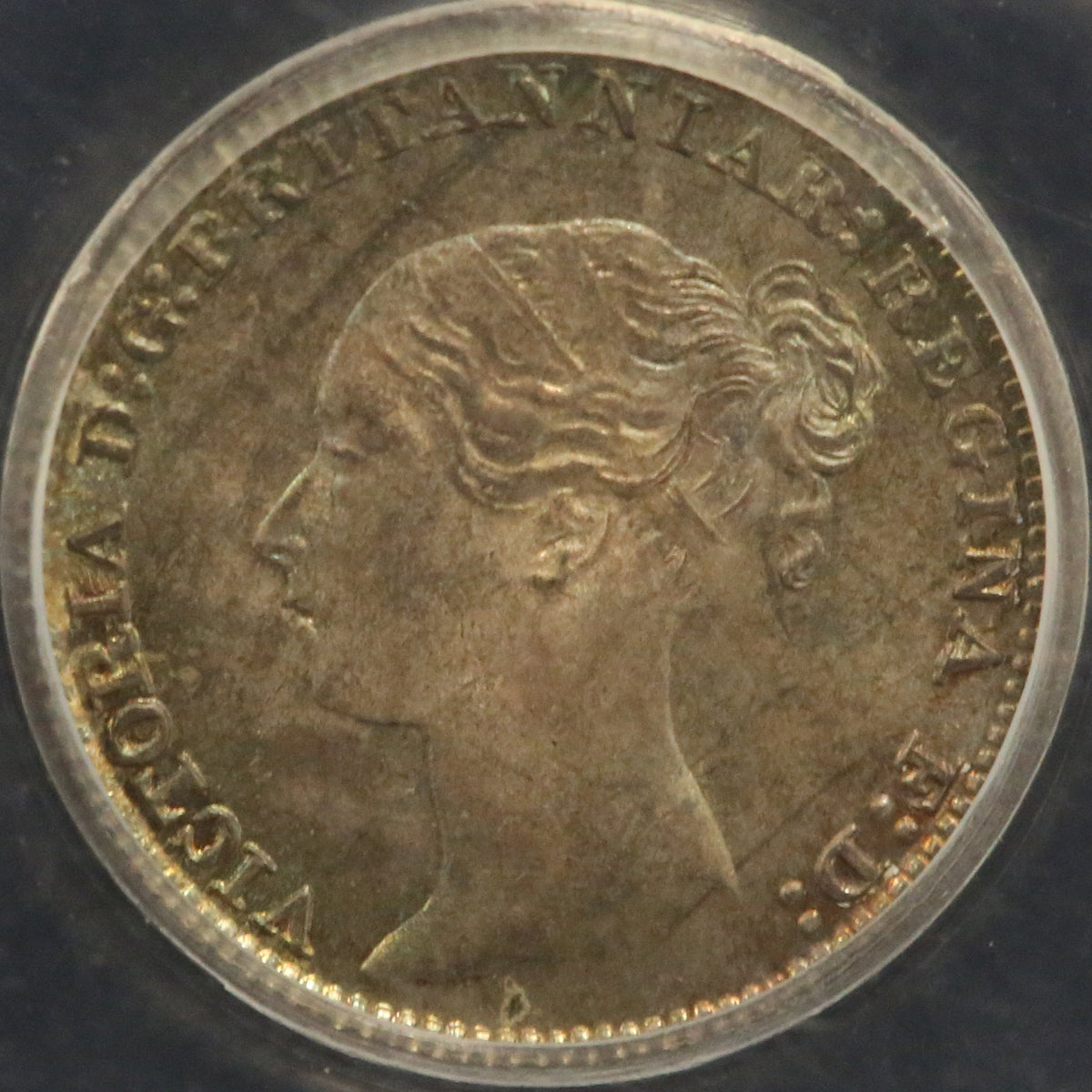 イギリス 1ペンス銀貨 1883年 ヴィクトリア モーンディ PCGS PL66 
