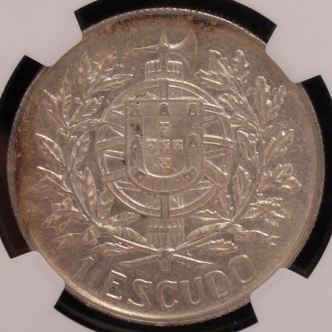 葡萄牙Escudo銀幣1910年誕生共和國NGC AU58