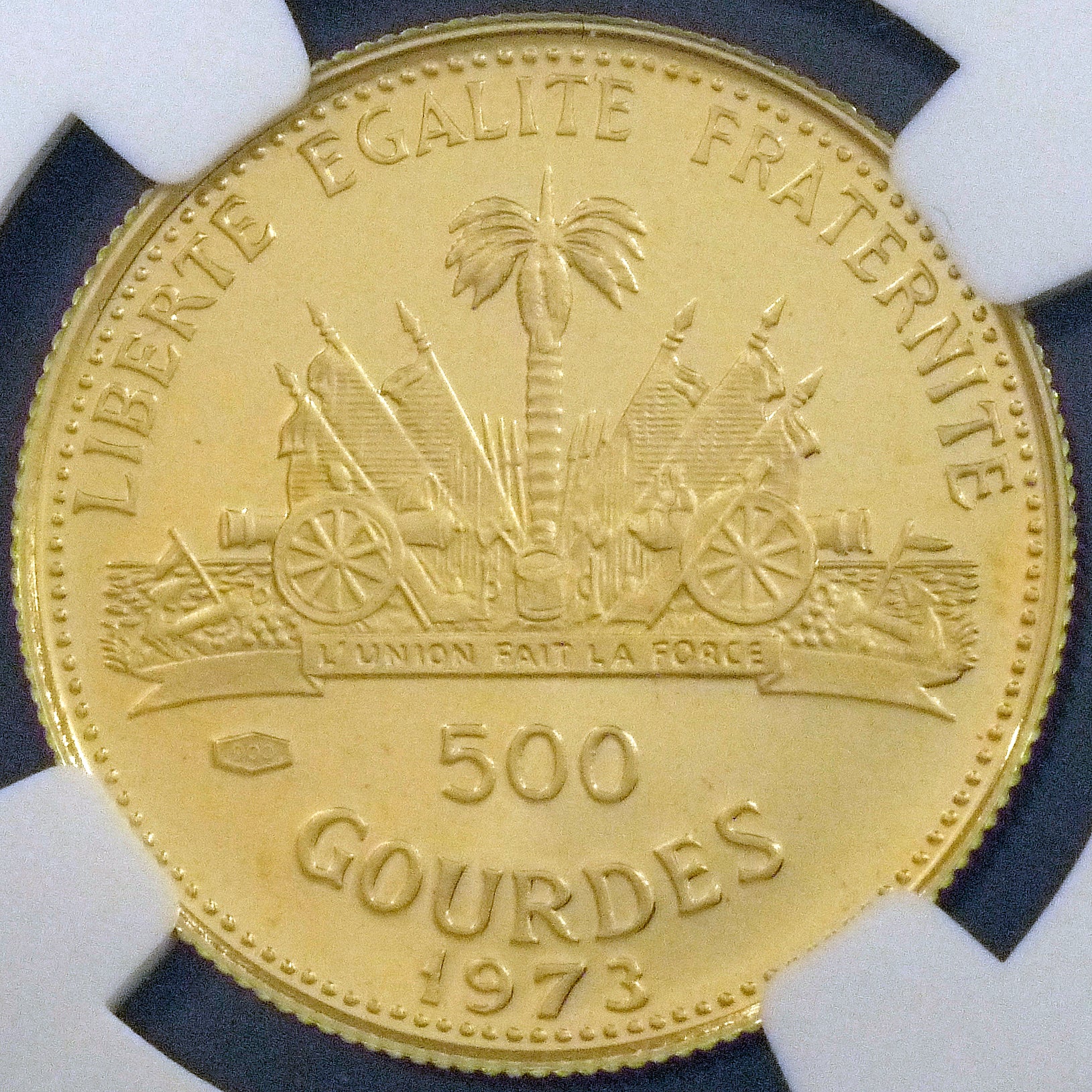 Haiti 500 Gourden Gold Coins 1973 Haiti Maiden