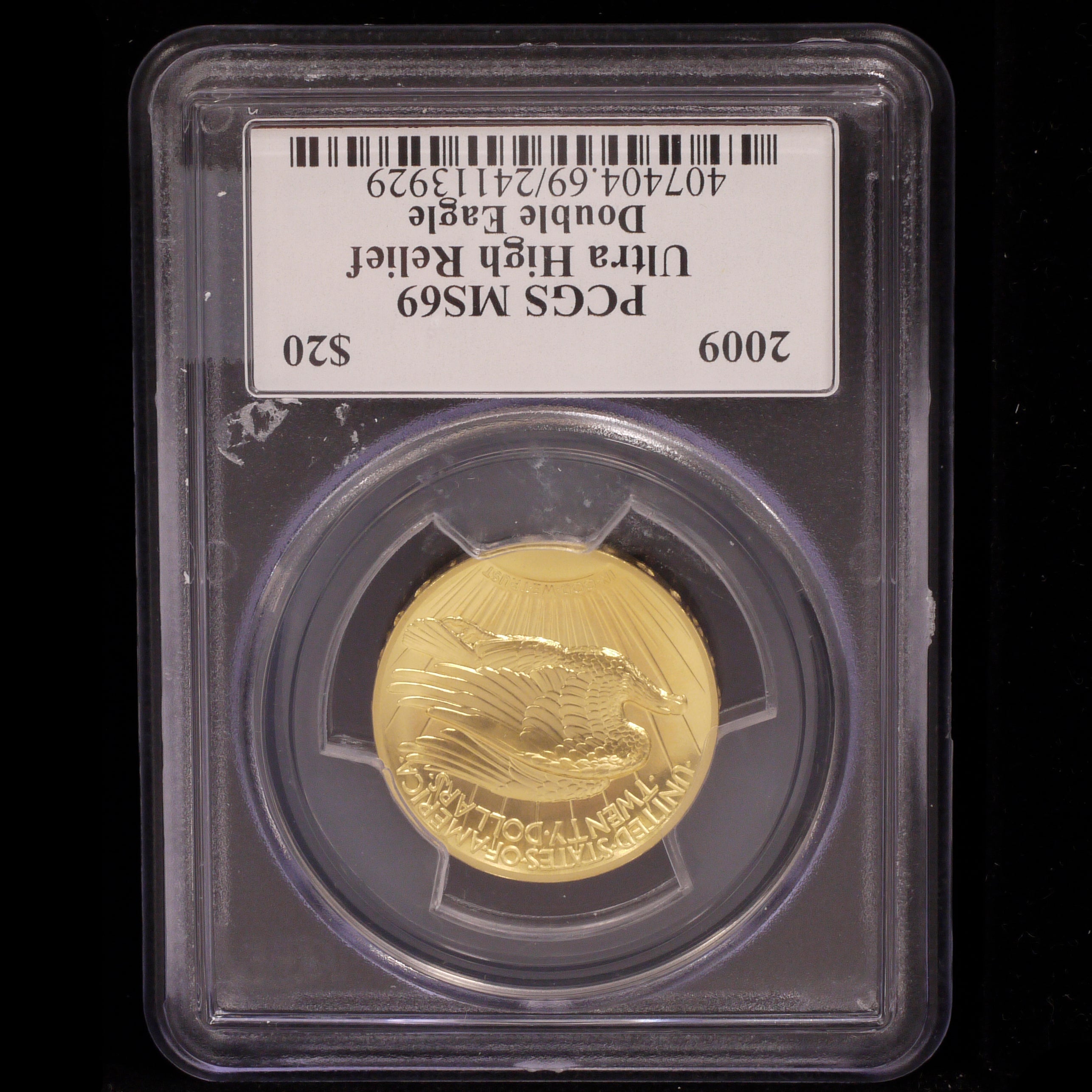 US 20 dollar gold coins 2009 Ultra High Relief PCGS MS69