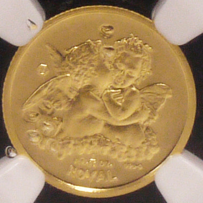 Gibraltar 1/25 Royal Gold Coin 1998 Angel NGC MS69 Highest appraisal