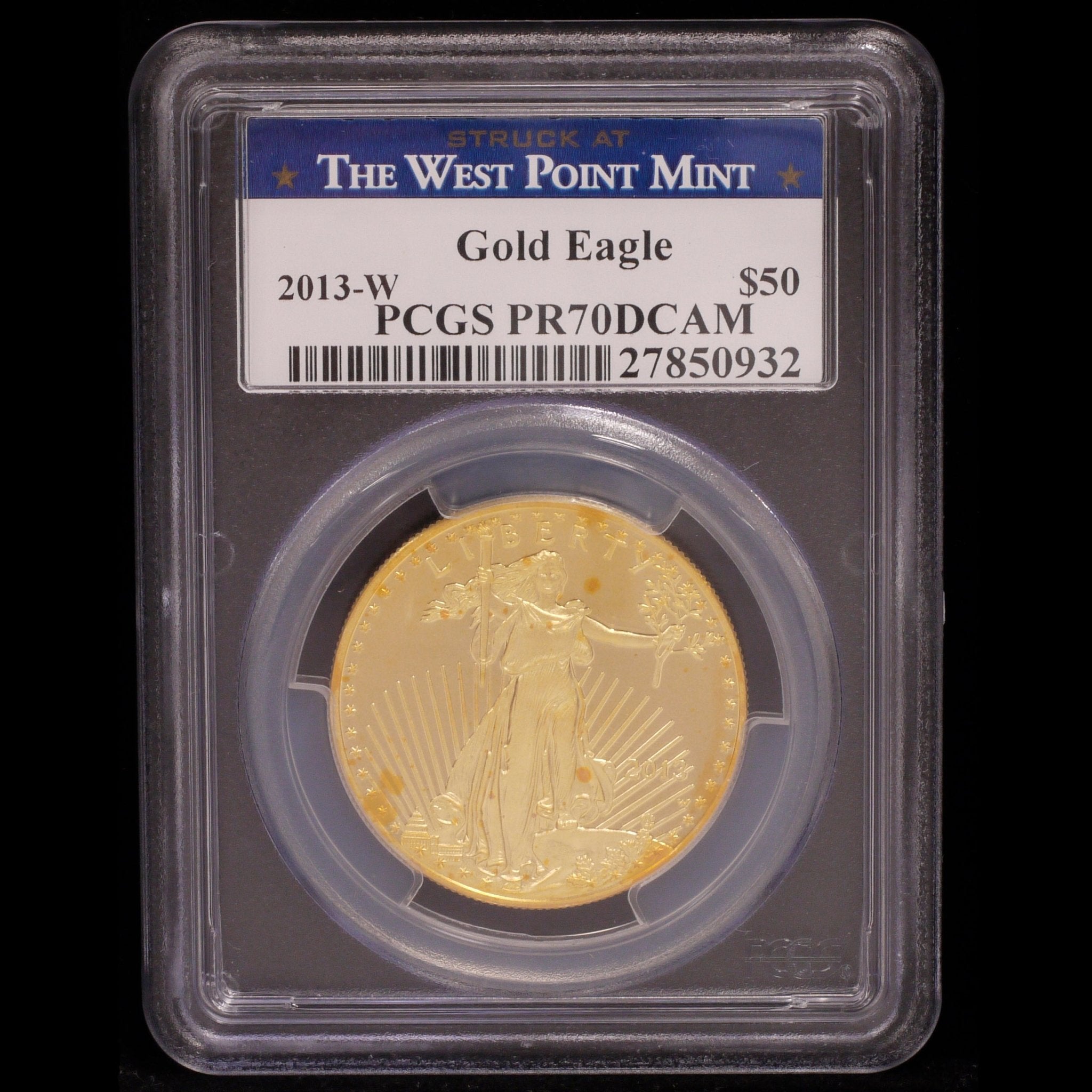 アメリカ 50ドル金貨 2013年 リバティ PCGS PF70 DEEP CAMEO - NJ BUYER'S MARKETPLACE