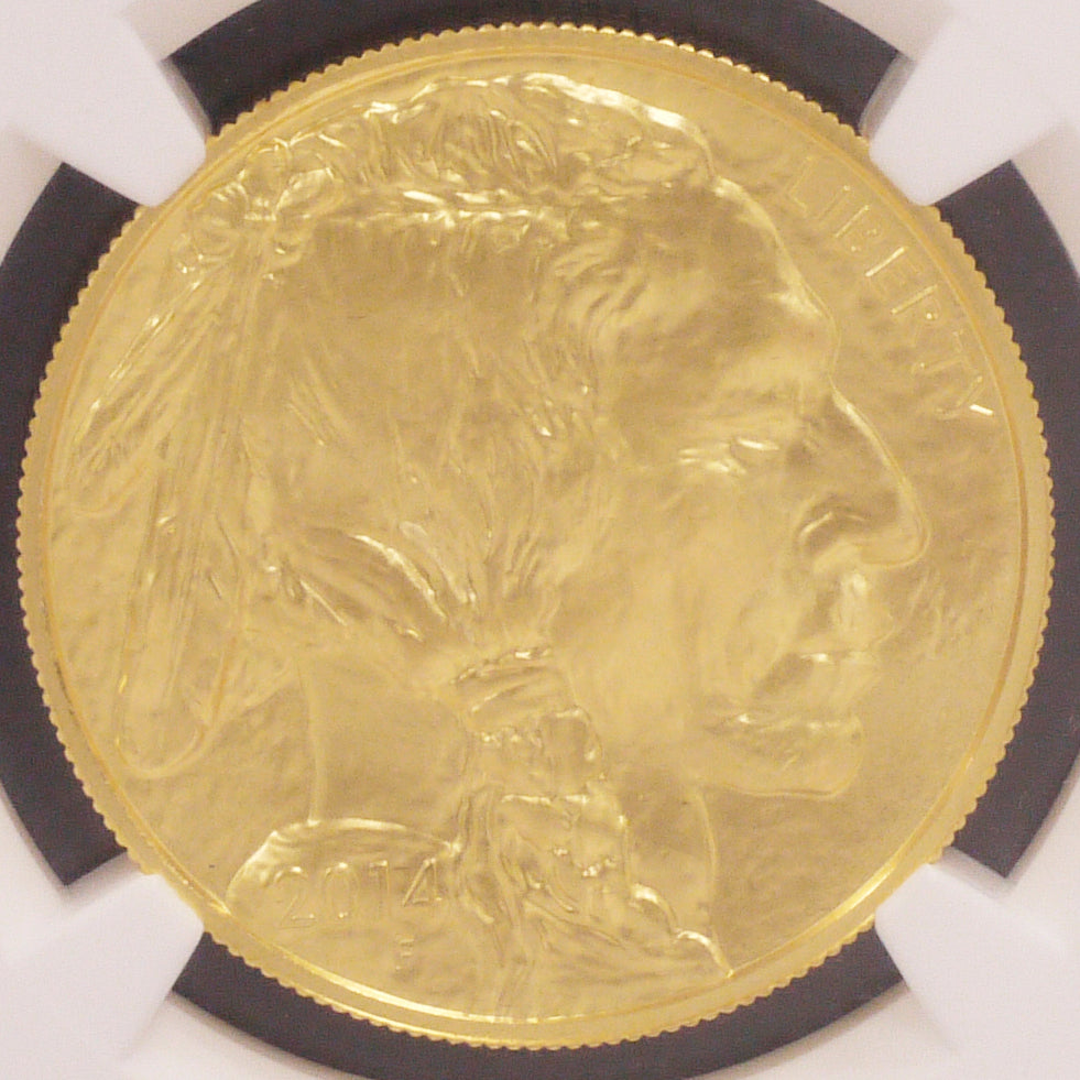 US 50 dollar gold coins 2014 Buffalo NGC MS70 Early Release Highest Appraisal