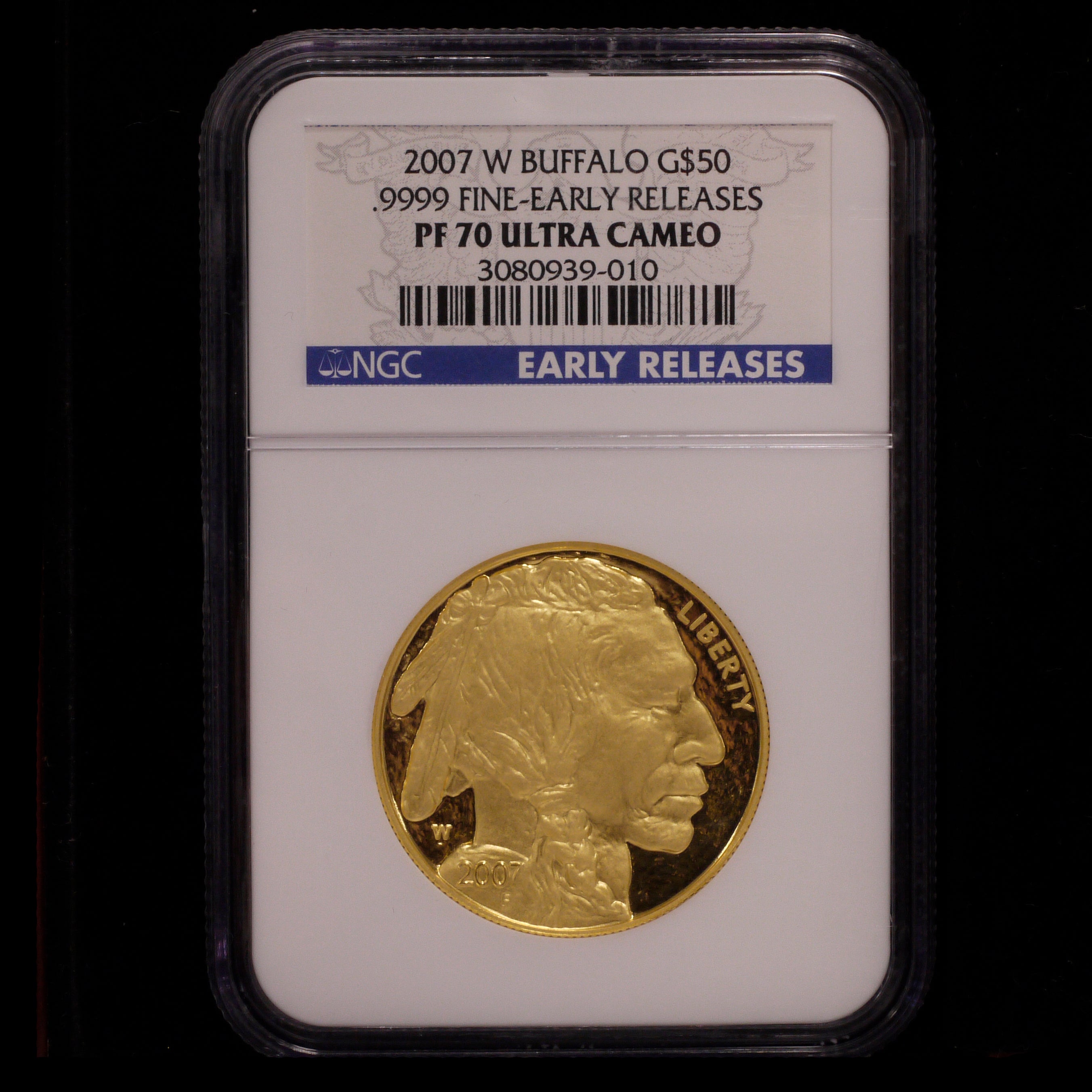 USA 50 Gold Coin 2007 Buffalo NGC PF70 Ultra Cameo The highest appraisal