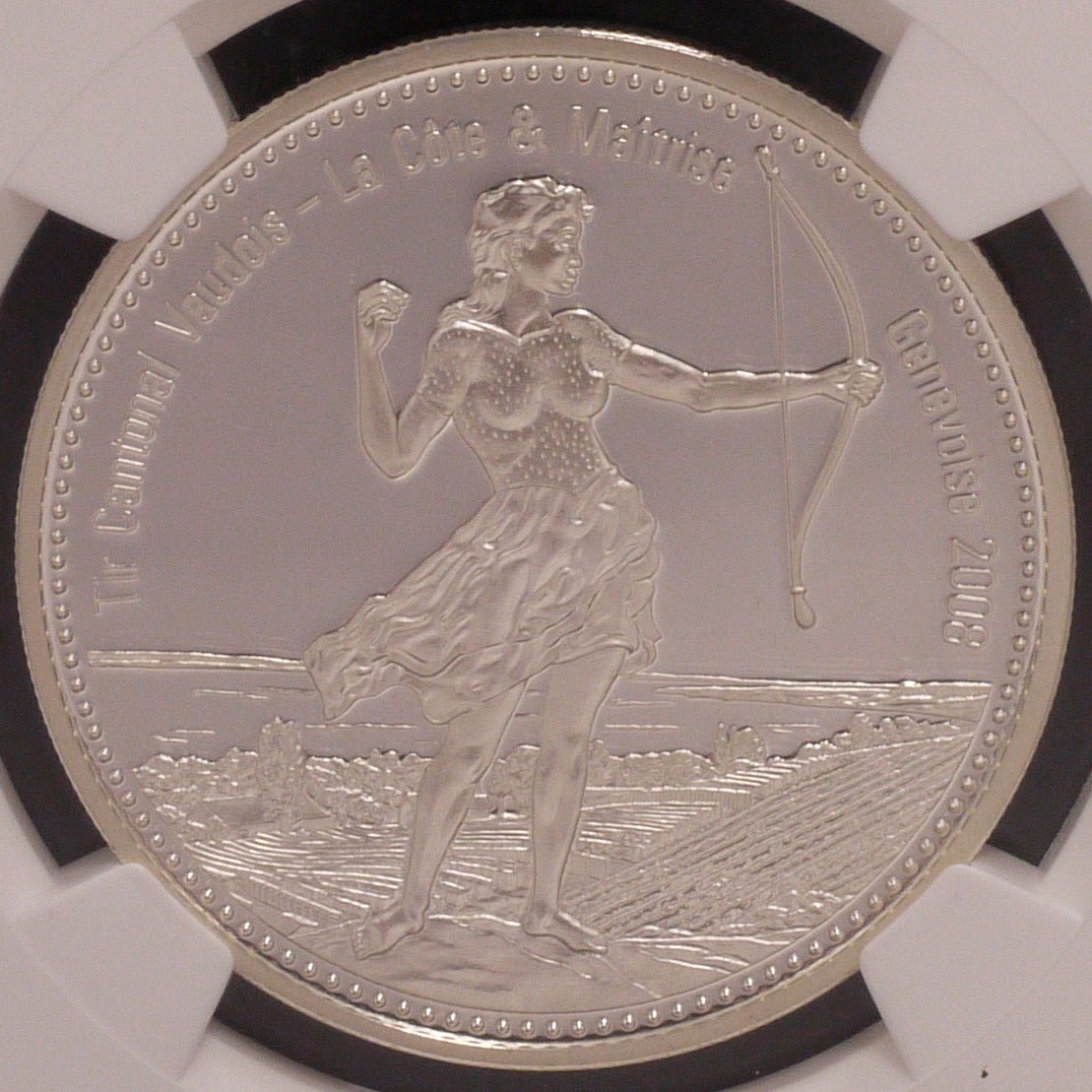 スイス 50フラン銀貨 2008年 射撃祭 NGC PF69 ULTRA CAMEO - NJ BUYER'S MARKETPLACE