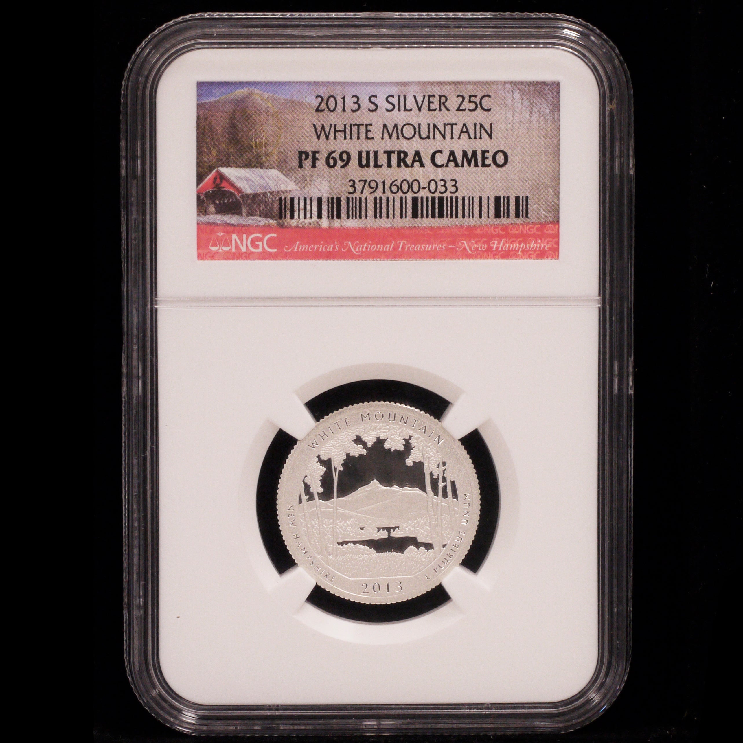 USA 25 Silver Coin 2013 White Mountain NGC PF69 Ultra Cameo