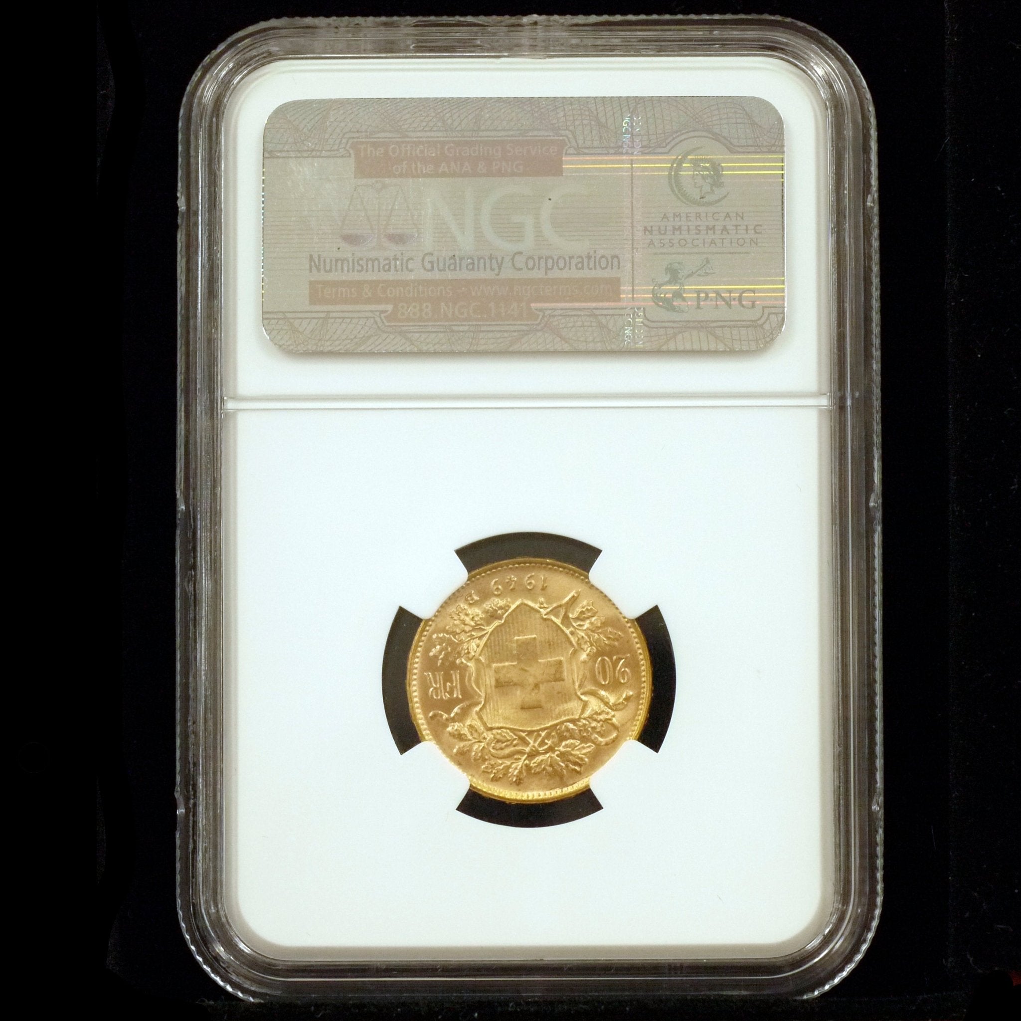 スイス 20フラン金貨 1949年 ヘルヴェティア - NJ BUYER'S MARKETPLACE