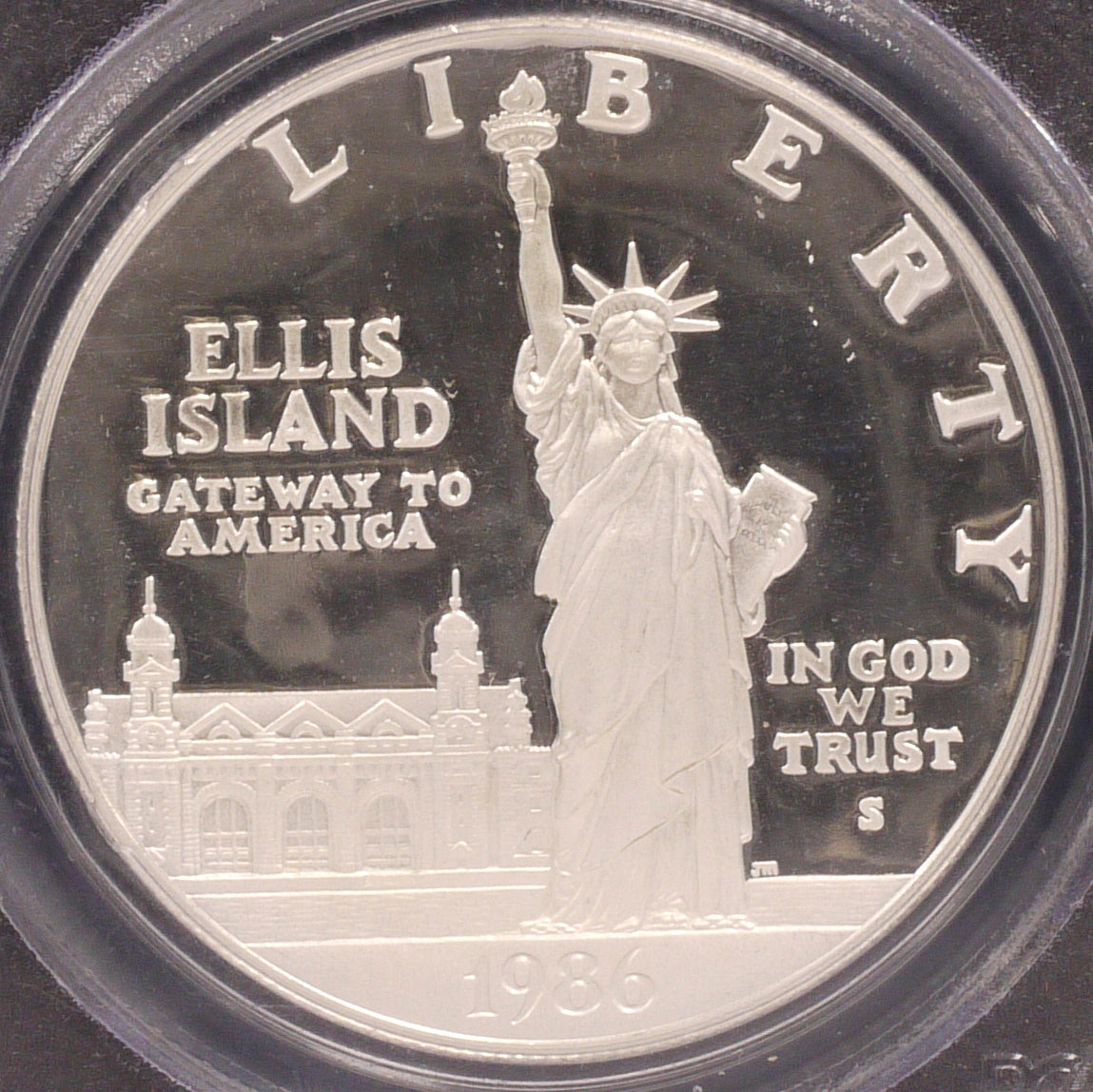 USA 1 dollar silver coin 1986 Liberty PCGS PR69 Deep Cameo