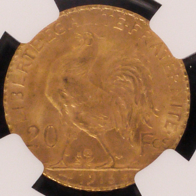 Switzerland 20 Fran Gold Coins 1913 NGC MS66