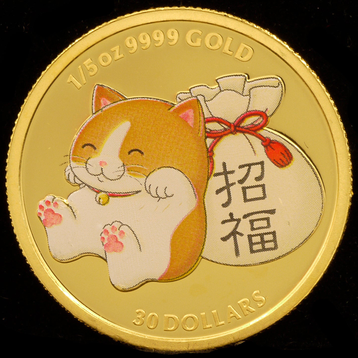 Tubaru 30 dollar gold coins 2008 Invited cat