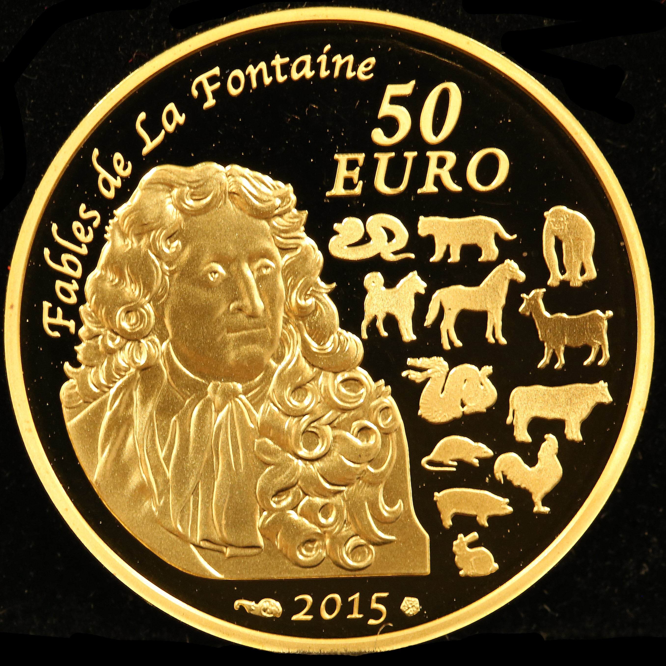 France 50 euros gold coins 2015 zodiac sheep