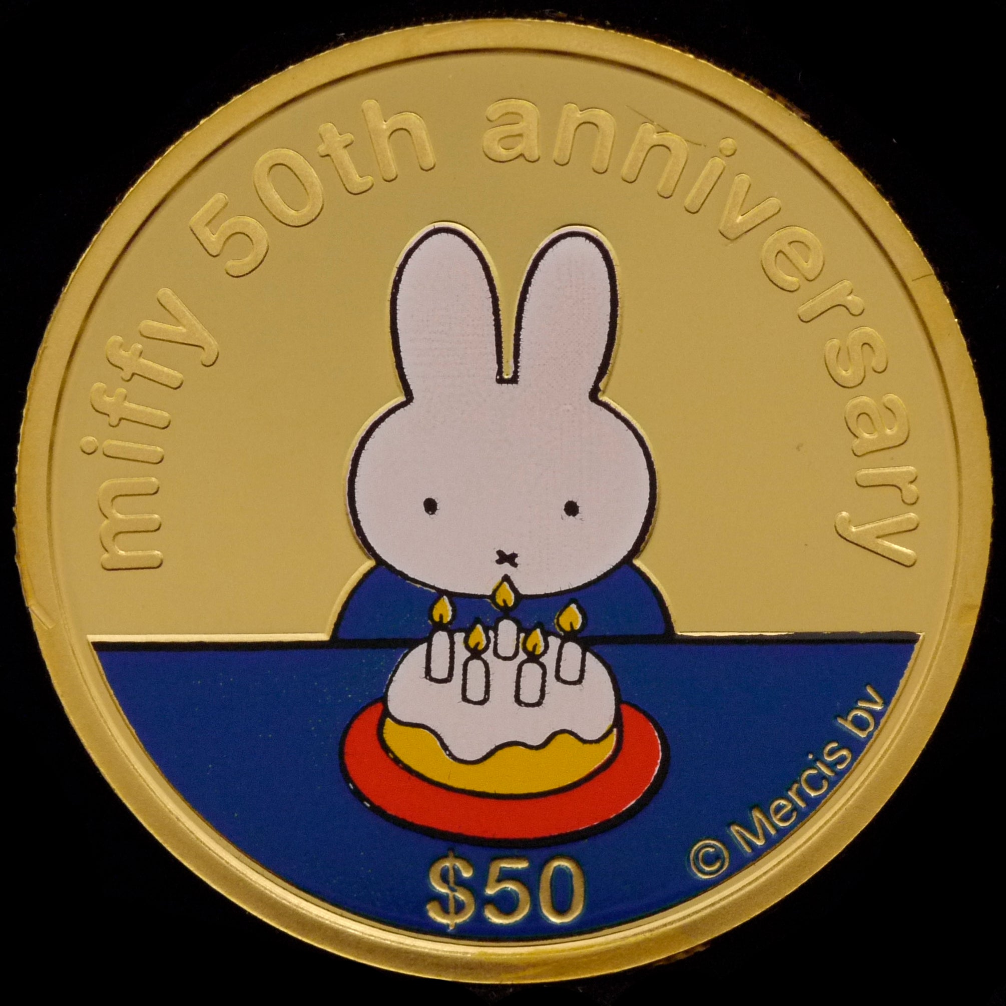 Cook Island 50 Gold Coin 2005 Miffy