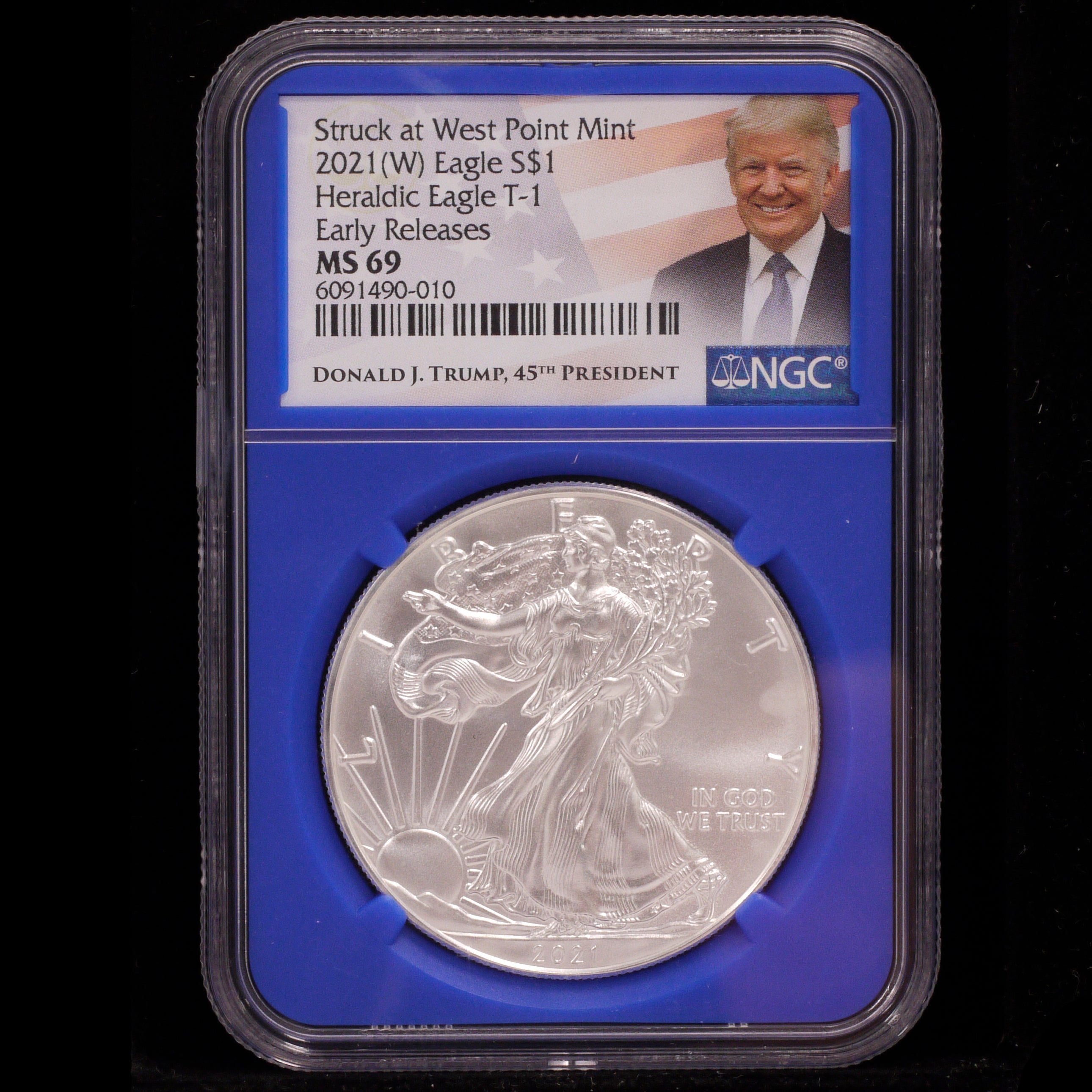 USA 1 dollar silver coin 2021 Walking Liberty NGC MS69 Early Release