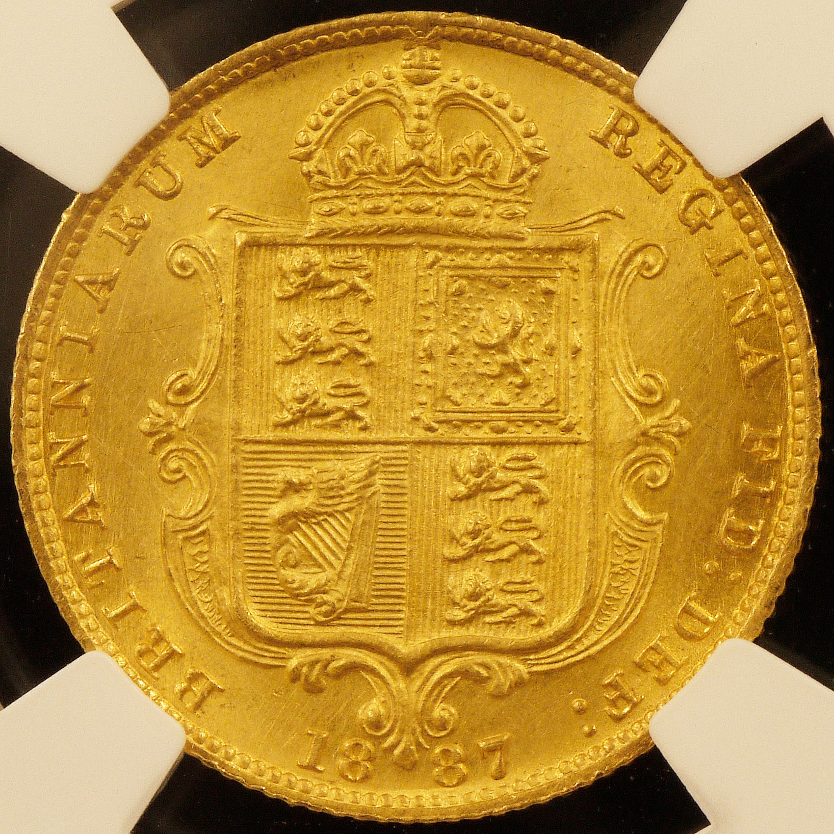 UK 1/2 Sovelin gold coin 1887 Victoria