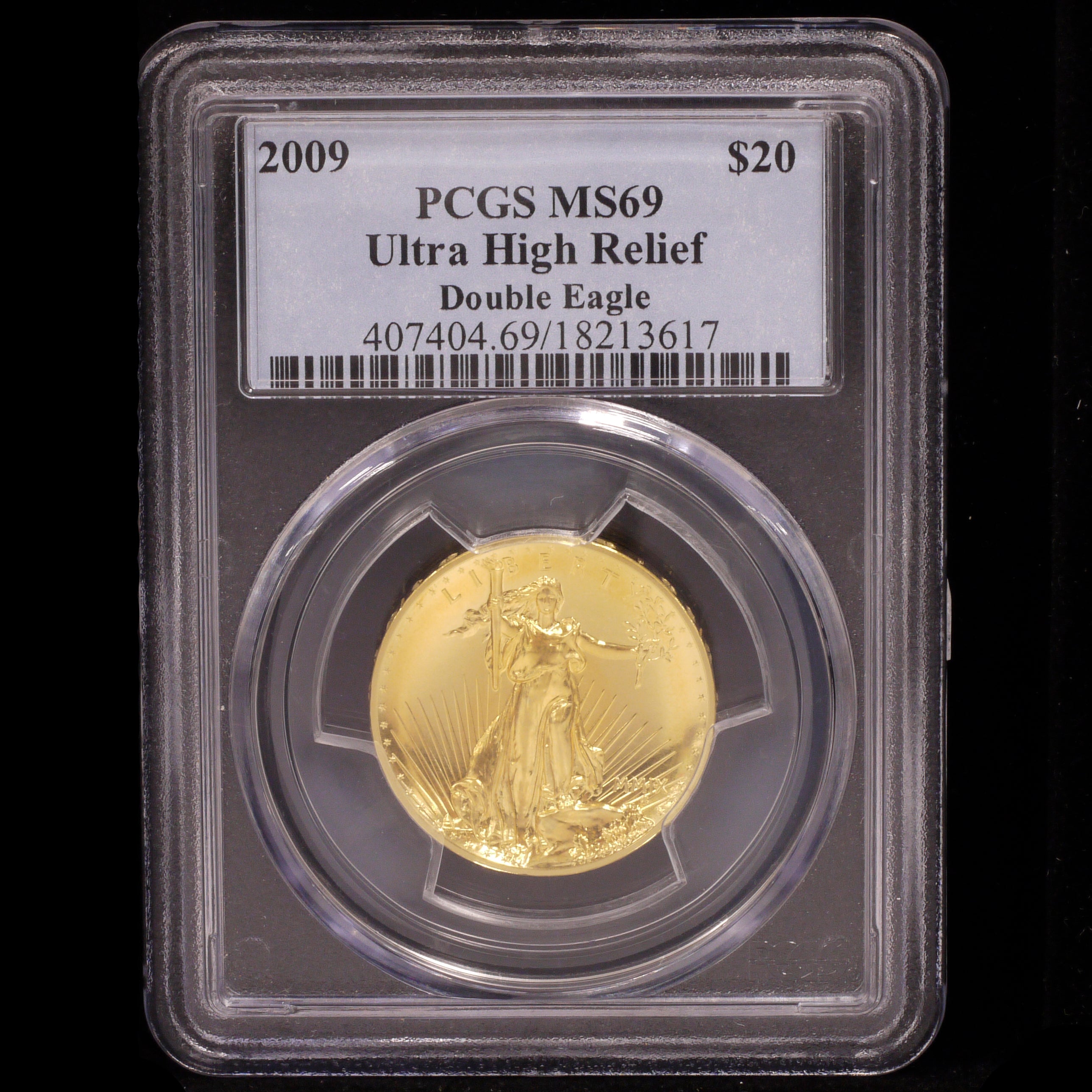 US 20 dollar gold coins 2009 Ultra High Relief PCGS MS69