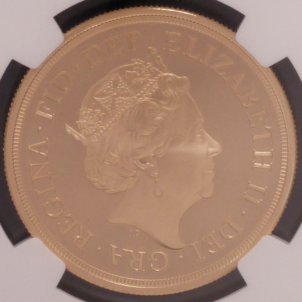 UK 5 pound gold coins 2021 Elizabeth II NGC PF70 Ultra CAMEO highest appraisal